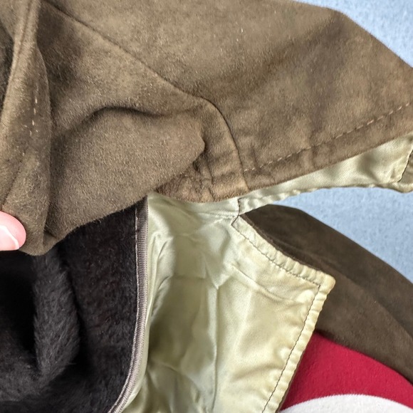 Vtg Sears The Leather Shop Supple Suede Jacket Zip-Out Vest Liner 751-2655 - Picture 11 of 16